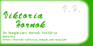 viktoria hornok business card